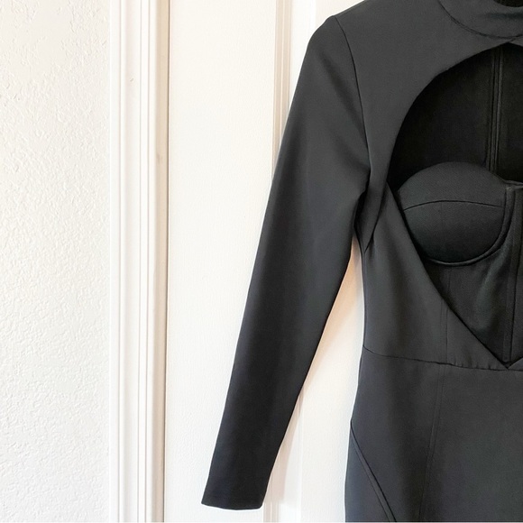 ASILIO Heavy Night Bustier Black Bodycon Cocktail Dress - Picture 3 of 11